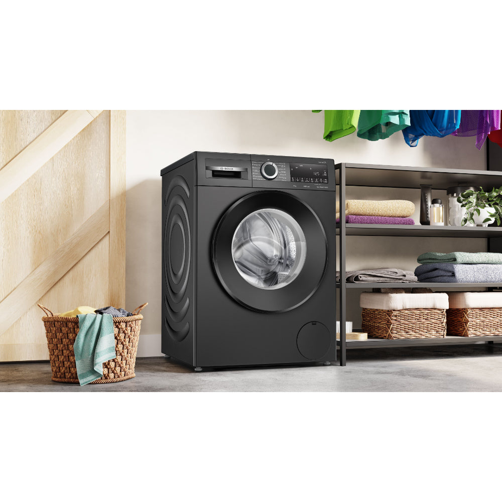 Bosch 9 kg Fully Automatic Front Loading Washing Machine, Black Grey, WGA244ZTIN