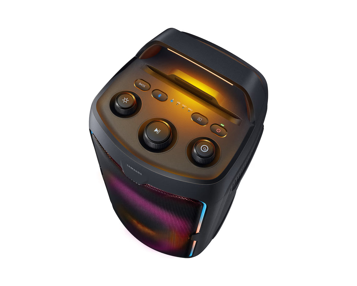 Samsung MX-ST40F Sound Tower | Bluetooth, Party Lighting, Karaoke Mic Input, Black