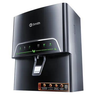 AO Smith ProPlanet P4 Pro 5L RO + SCMT Water Purifier with Copper Guard (Black)