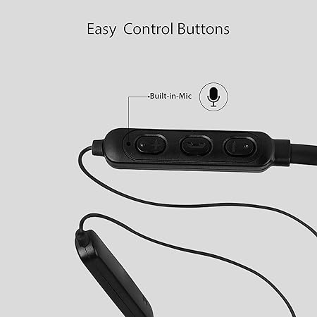 bluei Earphones Bluetooth Wireless Neckband Headphones Lightweight Wireless Ergonomic Earphones Neckband (Echo-10) BT-156