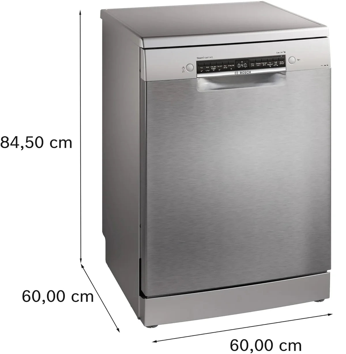 Bosch SMS6HMI00I 15 Place Settings Series 6 Wi-Fi Enabled Dishwasher (60 cm, Silver, EcoSilence Drive, Anti-Fingerprint Finish)
