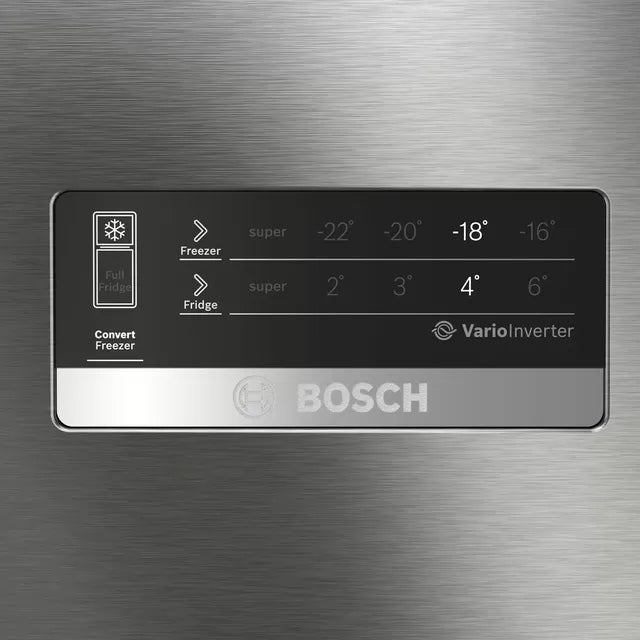BOSCH 334 Litres 2 Star Frost Free Double Door Refrigerator with Vario Inverter Compressor Series 4 (CTC35S02NI)