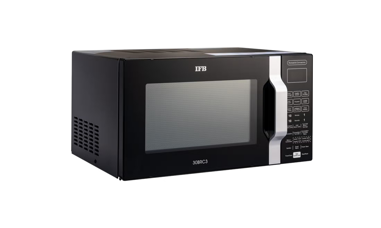 IFB 30BRC3 30L Convection Microwave Oven with Rotisserie, Dual Heaters & 101 Auto Cook Menus (Black)