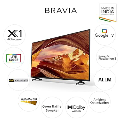 Elevate with Sony 55" 4K Smart LED Google TV - Black, Android.