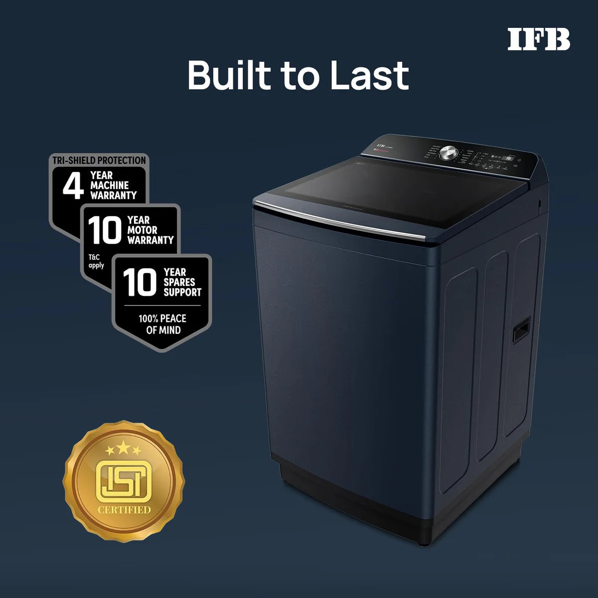IFB DeepClean® 12 Kg Top Load Washing Machine | Power Steam®, In-Built Heater, Smart Wash Programs (TL121RB2SID Royal Blue))