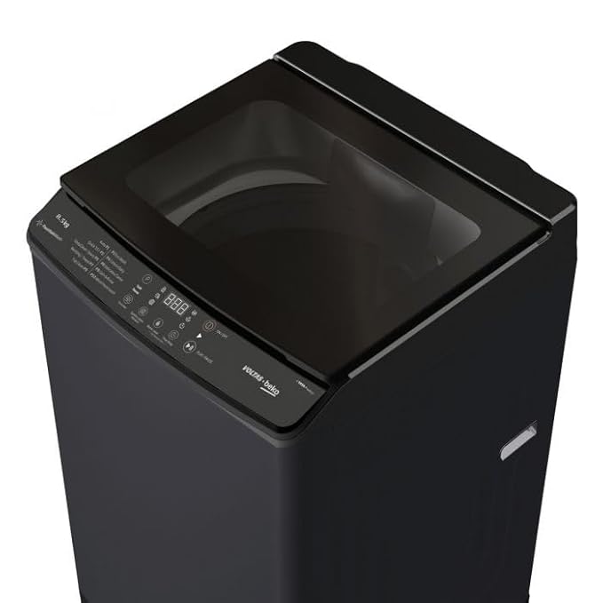 Voltas Beko 8.5 Kg 5 Star Fully Automatic Top Load Washing Machine with 4 Wash Programs & Purestream Pulsator (WTL8507VAA, Dark Grey)
