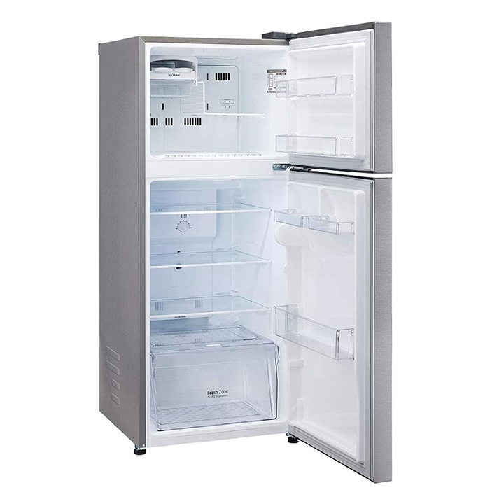 Best Double Door Fridge: LG 260 L with Inverter - Dazzle Steel, Top Freezer