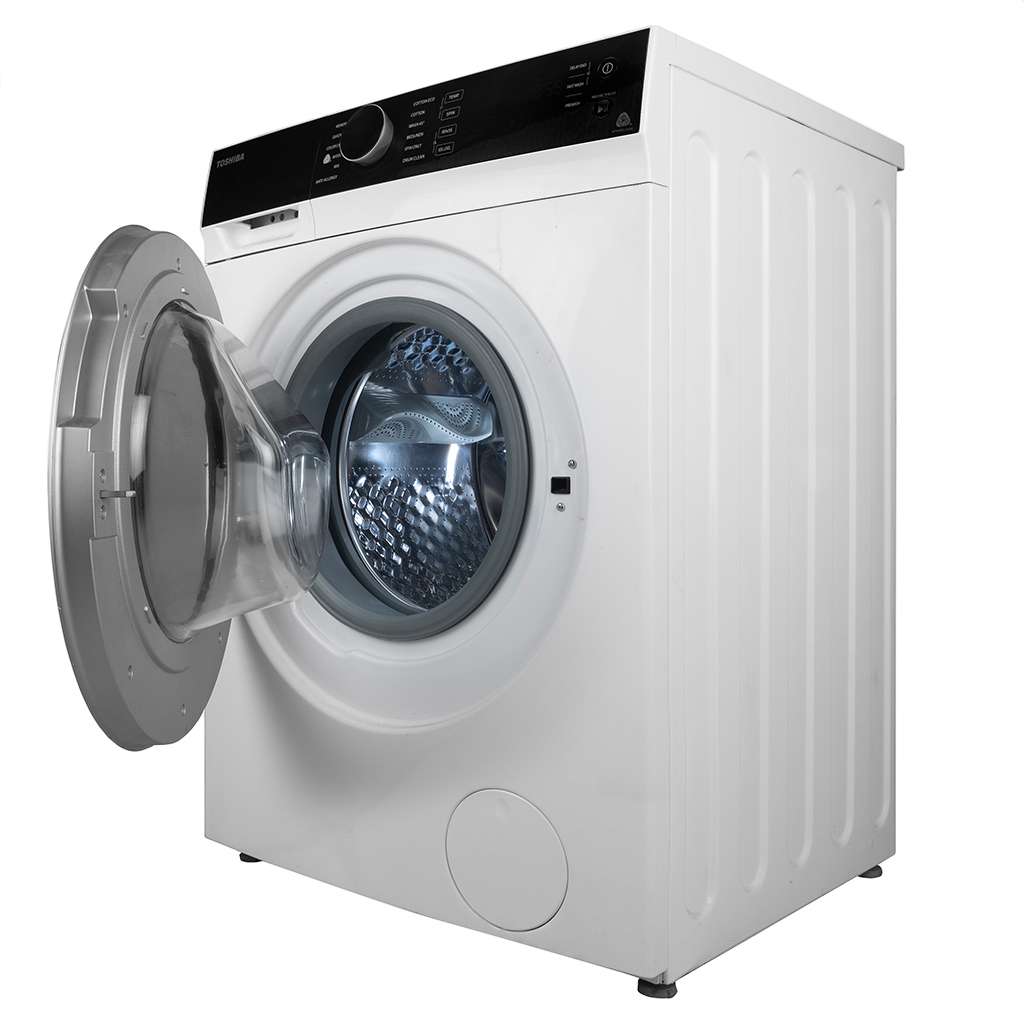 Toshiba 8 KG 5 Star Real Inverter Fully Automatic Frond Load Washing Machine (TW-BJ90M4-IND(SK), Silver)