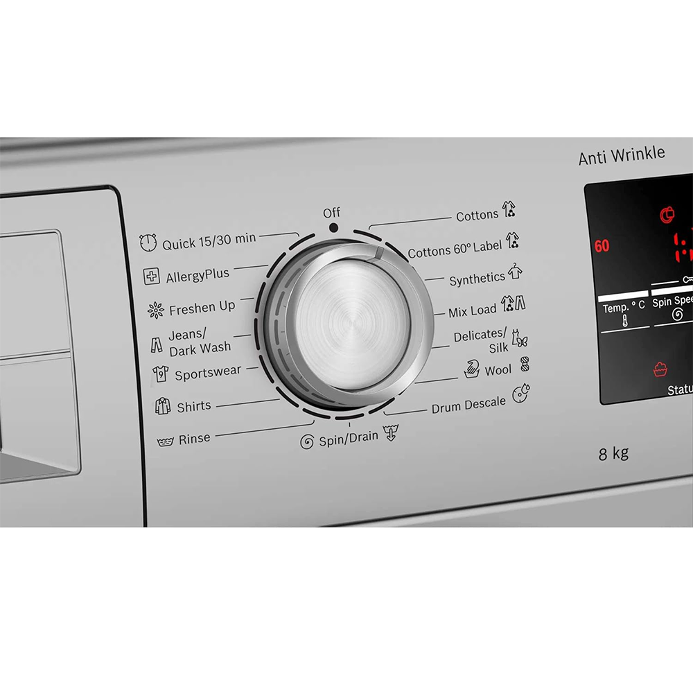 Simplify laundry tasks with Bosch 8 Kg Front Load – a sleek home appliance.