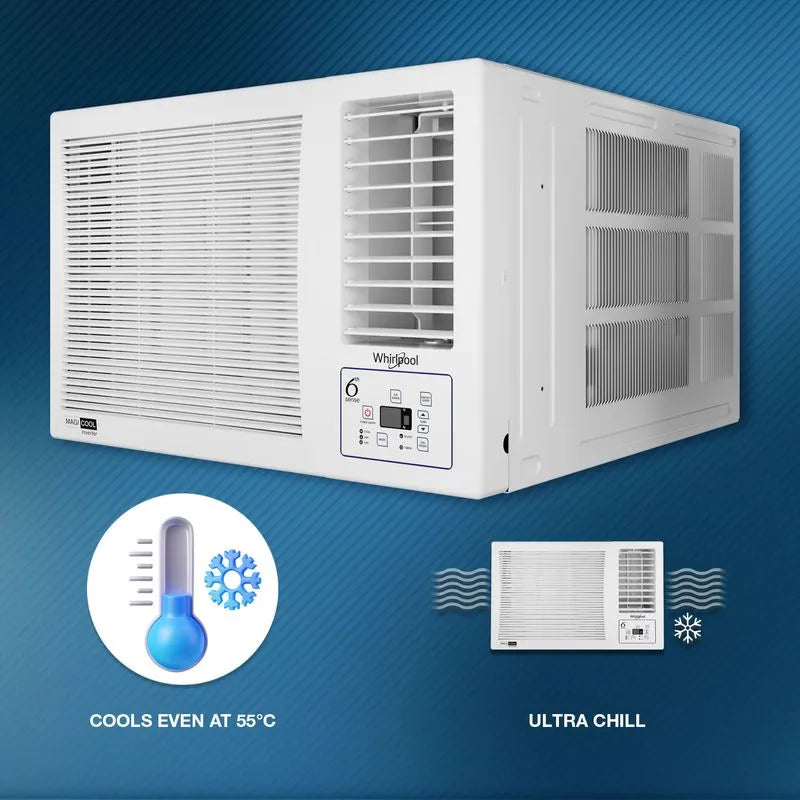 Whirlpool MagiCool 1.5 Ton 3 Star Window Inverter AC (2026 Model, Copper Condenser, Energy Efficient)