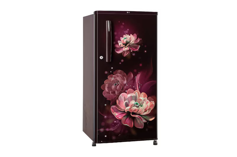 LG 185L Single Door Refrigerator | Smart Inverter, Base Stand Drawer, Blue/White | GL-D1935YOWB