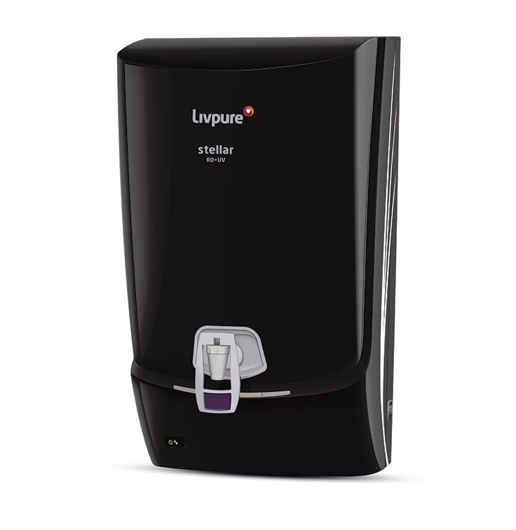 Livpure Stellar RO+UV Water Purifier with 5 Stage Advanced Purification || 7 Litres Storage Capacity || Suitable for Municipal Water || Elegant & Sleek Design (White)