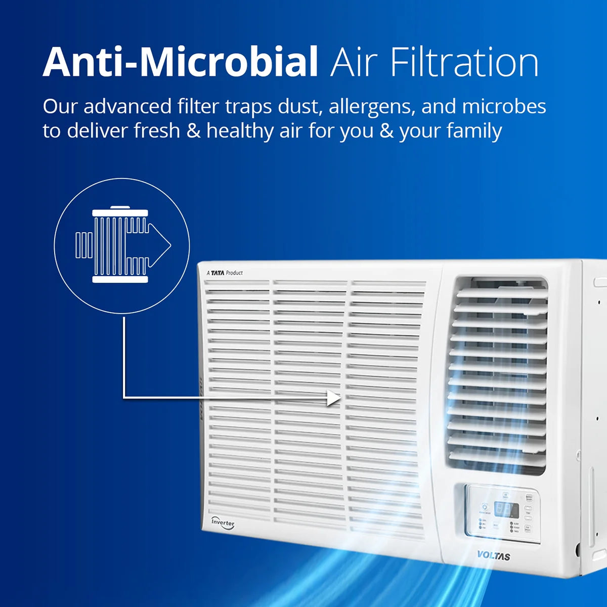 Voltas 1.5 Ton 5 Star Window Air Conditioner 185V Vertis Elite-1