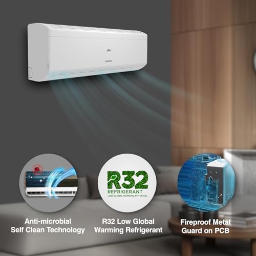 Godrej 1.5 Ton 3 Star, Hot & Cold, 5 Years Comprehensive Warranty, Inverter Split AC (Copper, 2025 Model, 5-In-1 Convertible, AC 1.5T SIH 18ITC3 WYC, White)