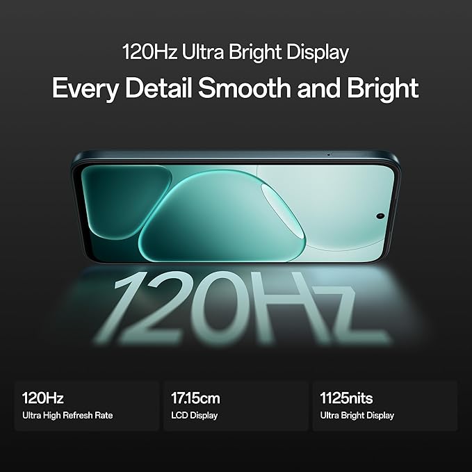 Oppo A6 5G (Ice White, 6GB RAM, 256GB Storage) – Dimensity 6300, 120Hz Display & 7000mAh Battery