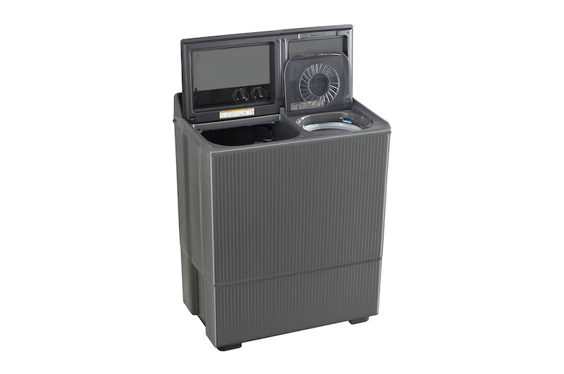 LG 9 Kg Semi-Automatic Top Load Washing Machine | Roller Jet Pulsator+, Wind Jet Dry+, 5 Star, Middle Black | PX900H7SK4Z