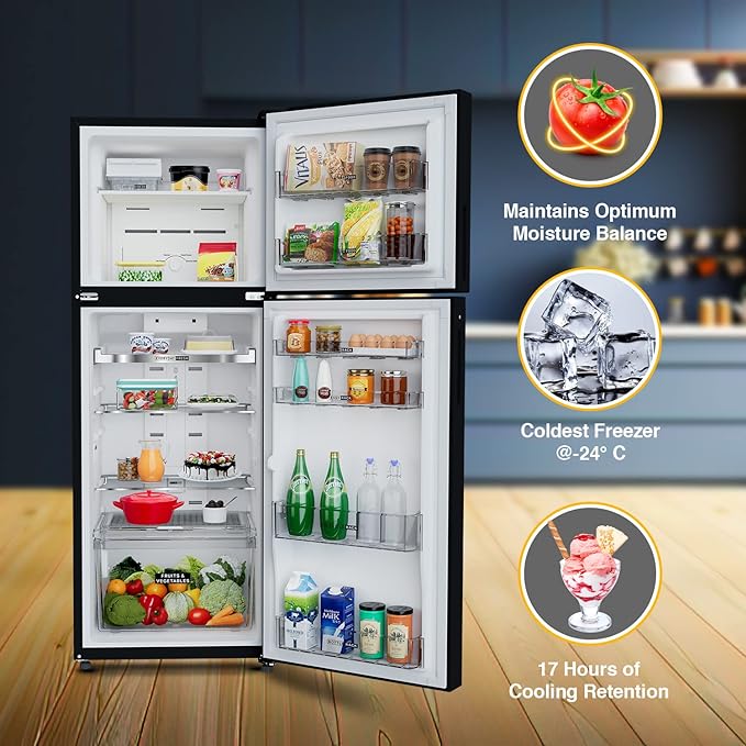 Whirlpool 308L 2-Star Inverter Double Door Fridge (IFPRO INV CNV 355 Omega Black(2s)-TL - 21814)