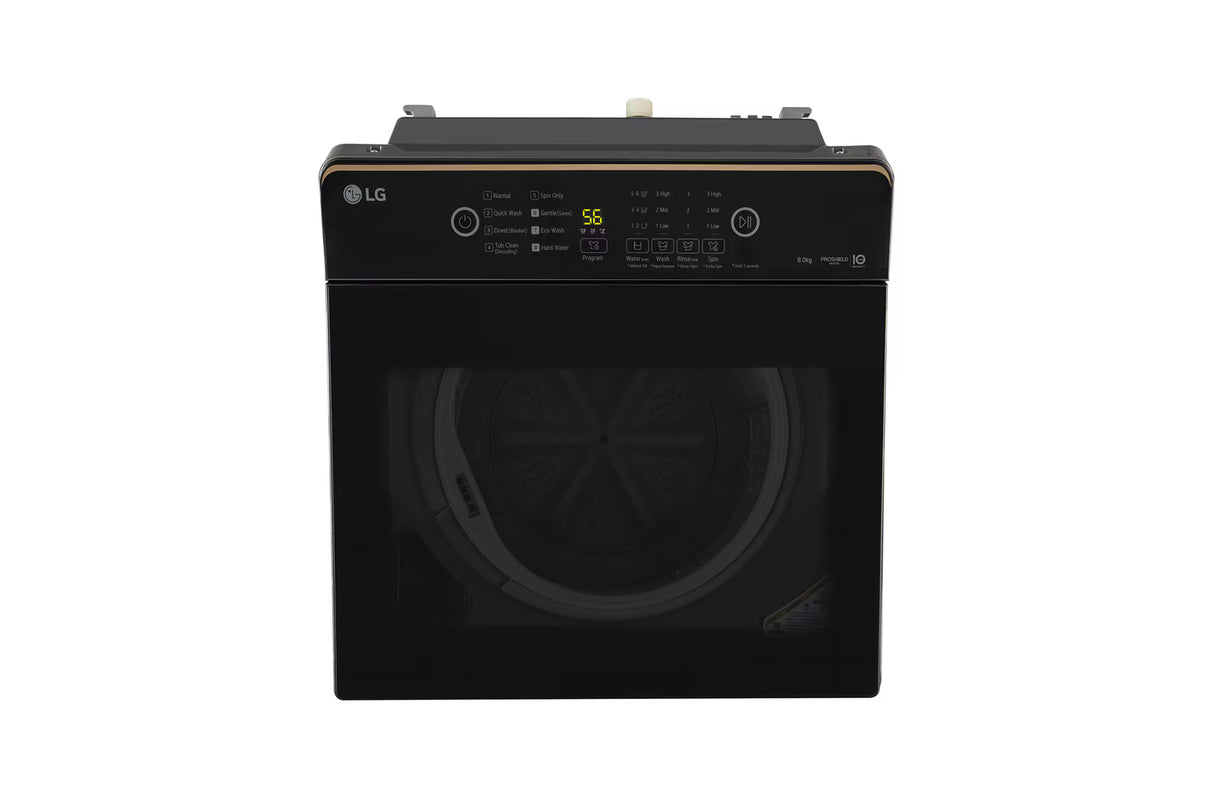 LG 8 kg 5 Star Top Load Washing Machine | T80KMMB3Z | Hard Water Wash, Middle Black