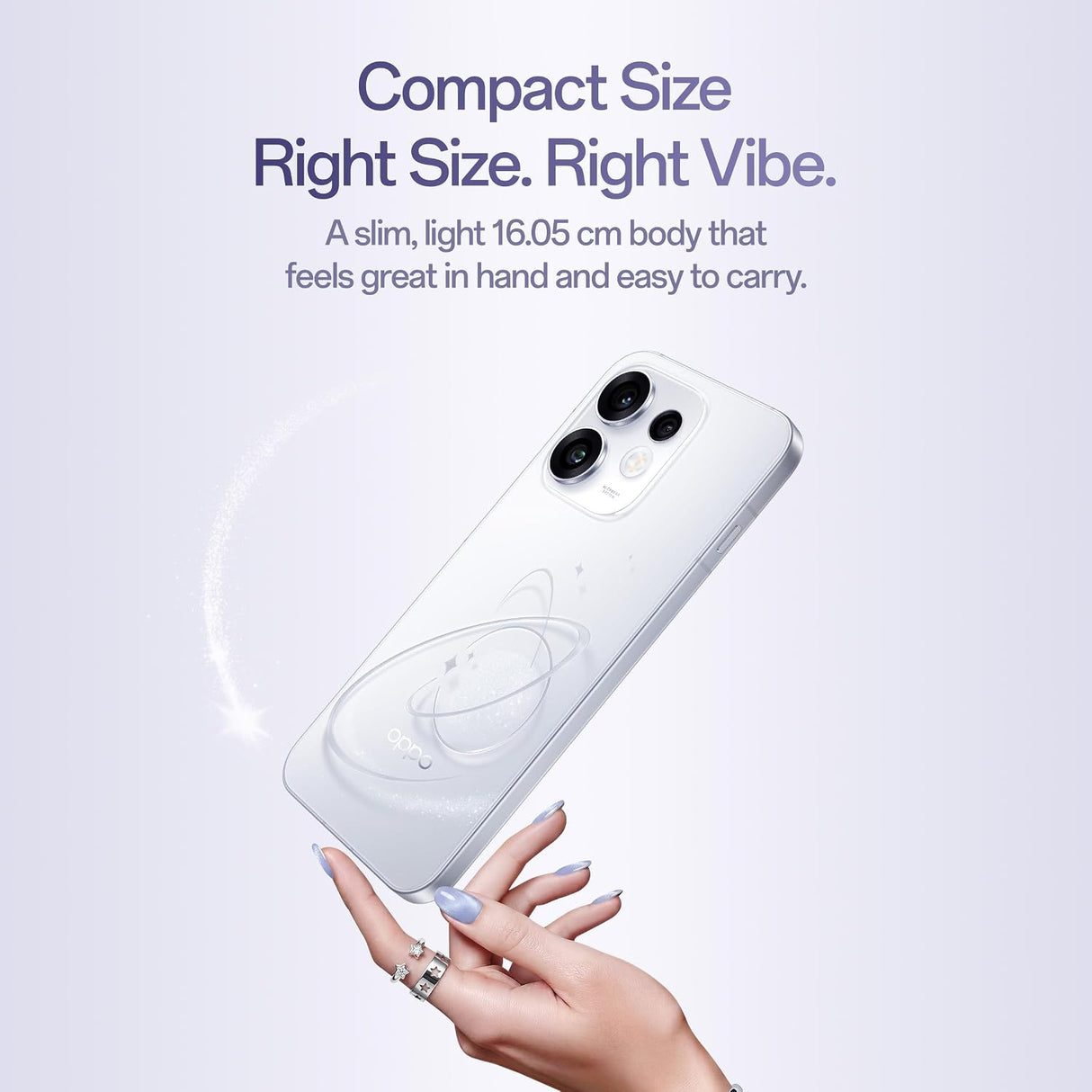 Oppo Reno 16 5G 8GB/256GB | Snapdragon 7 Gen 4, 50MP Triple Camera, 6.83" AMOLED, IP68+IP69, Sunset White