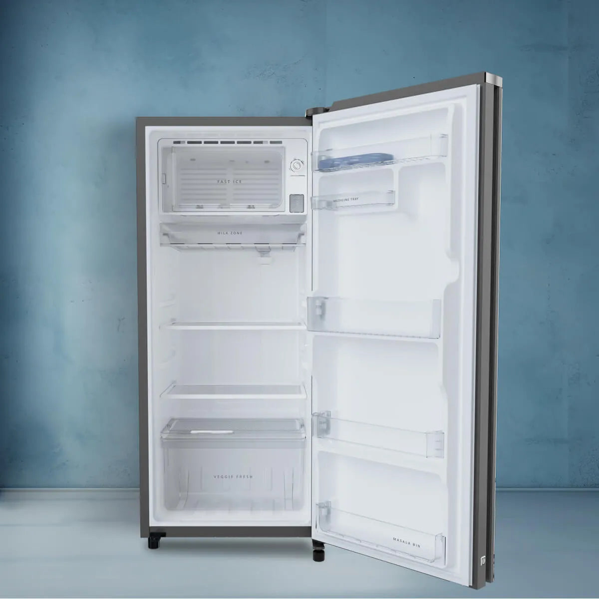 Whirlpool  192L 3 Star Glass Finish Single Door Refrigerator Icemagic Pro (73221)