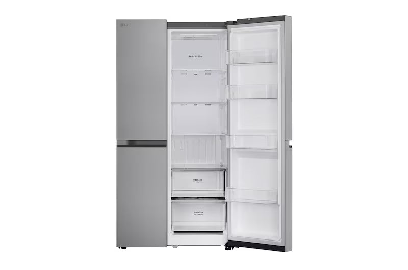LG 650L Convertible Side-by-Side Refrigerator | Multi-Air Flow, Smart Diagnosis, Shiny Steel | GL-B257JPZ3