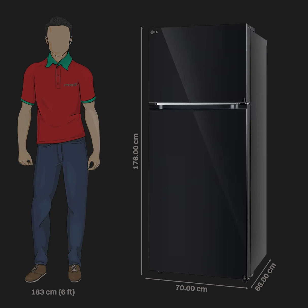 LG GL‑S422SBMY – 398 Litres, Double Door, Frost Free, Convertible Refrigerator
