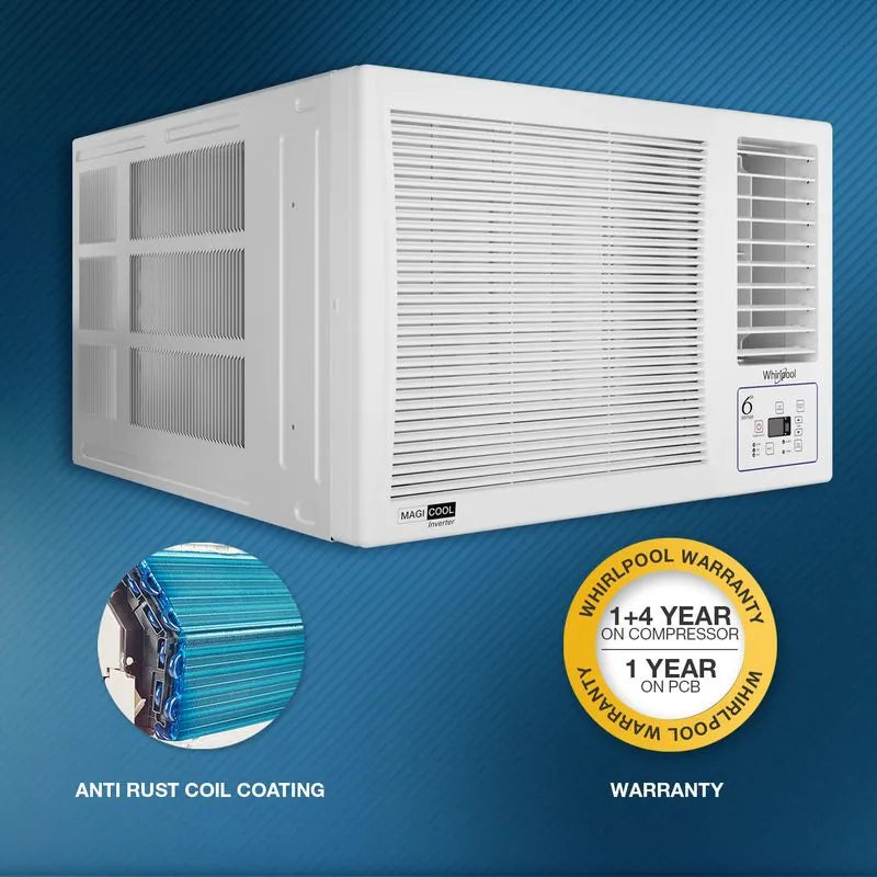 Whirlpool MagiCool 1.5 Ton 3 Star Window Inverter AC (2026 Model, Copper Condenser, Energy Efficient)