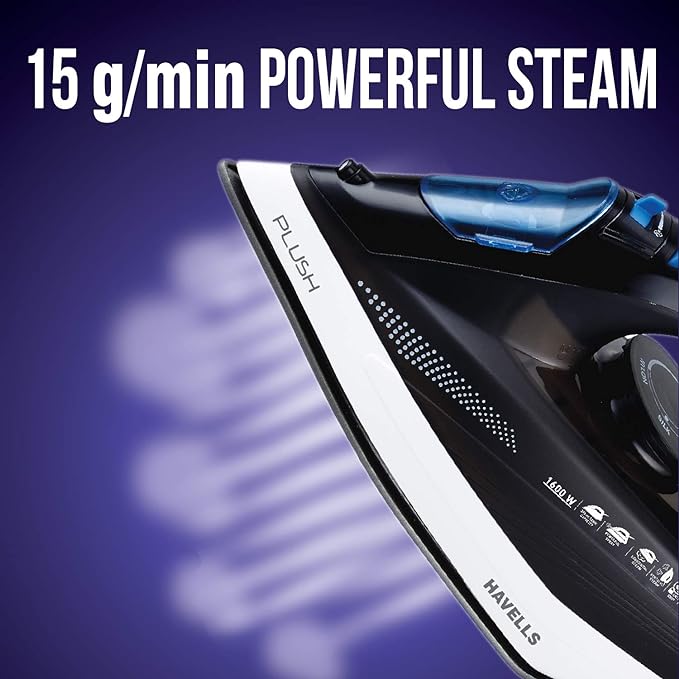 Havells Plush 1600-Watt Steam Iron (Black)