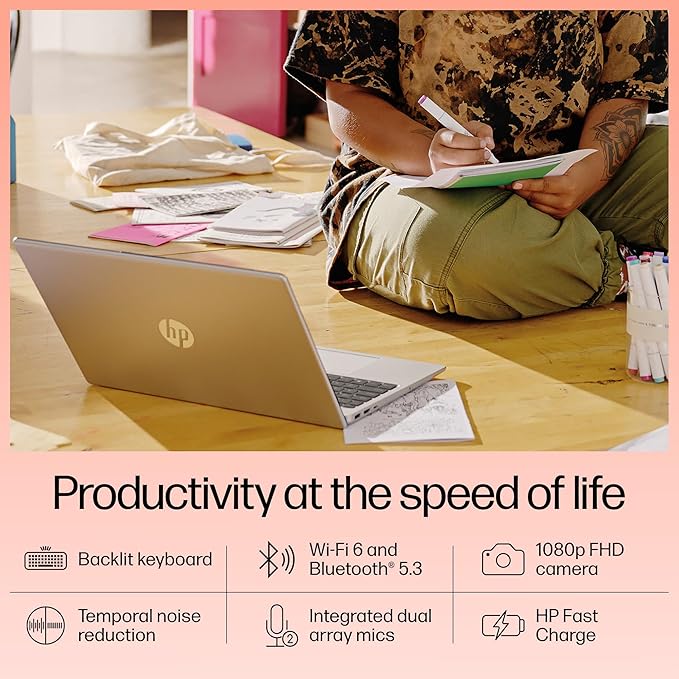 HP Laptop 15, Intel Core i5-1334U, 15.6-inch (39.6 cm), FHD, 16 GB DDR4, 512 GB SSD, Audio by B&O; Dual Speakers, Windows 11 Home, Silver, 1.59 kg, 15-fd0221TU
