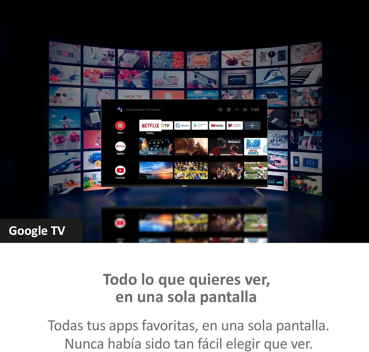 Haier 102cm (40") Full HD Smart Google TV with HDR, Wi-Fi & Smart Features – H40K85EFX