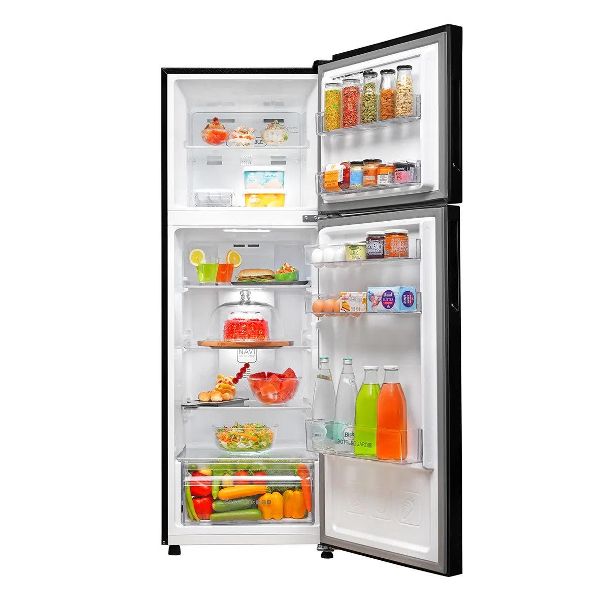 Haier 240L Double Door Refrigerator HRF-2901EGBA-P Frost Free Smart Inverter Twin Energy Saving GE Black 1 Star Fridge