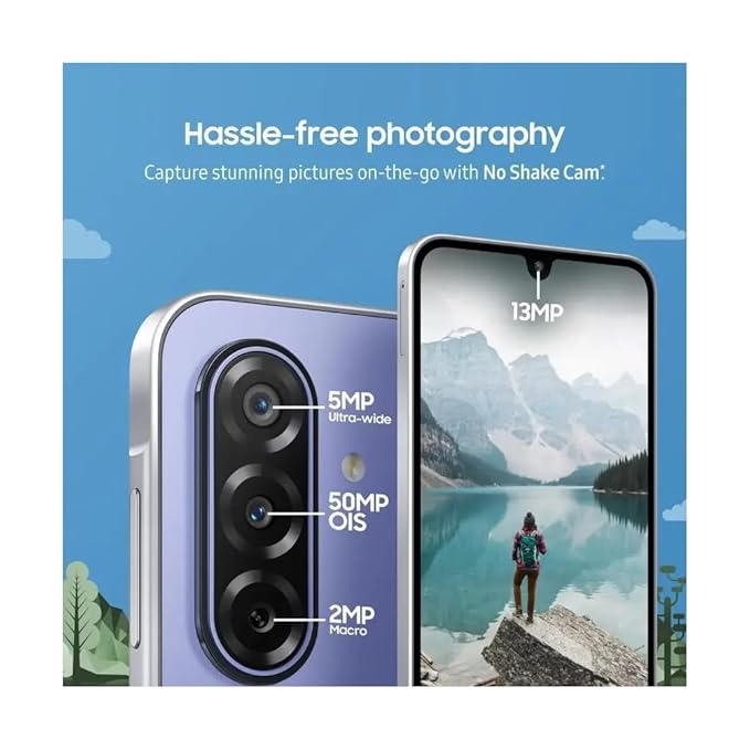 Samsung Galaxy F17 5G (Violet Pop, 6GB RAM, 128GB Storage) | 5G Smartphone | Smooth Performance | Immersive Display | Long-Lasting Battery