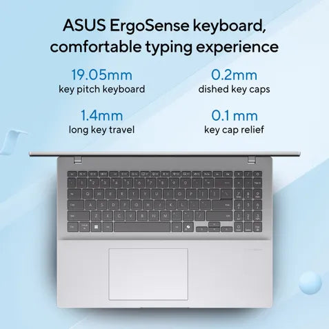 ASUS Vivo book 16 X1607CA-MB142WS (Intel Core Ultra 5 225H | 16GB RAM | 512GB SSD | 16” WUXGA Display | Windows 11 | Office 2024 | AI Laptop
