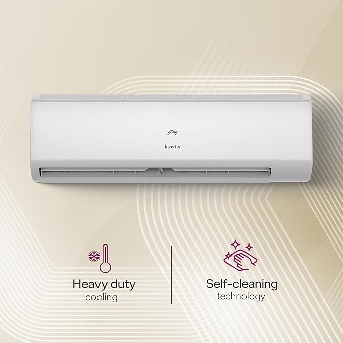 Godrej 2 Ton 3 Star, 5 Years Comprehensive Warranty, AI Powered, 5-In-1 Convertible Cooling, Self Clean Inverter Split AC (Copper, Heavy Duty Cooling At 52 °C, SIC 24ITC3 WZR/WZS, White)
