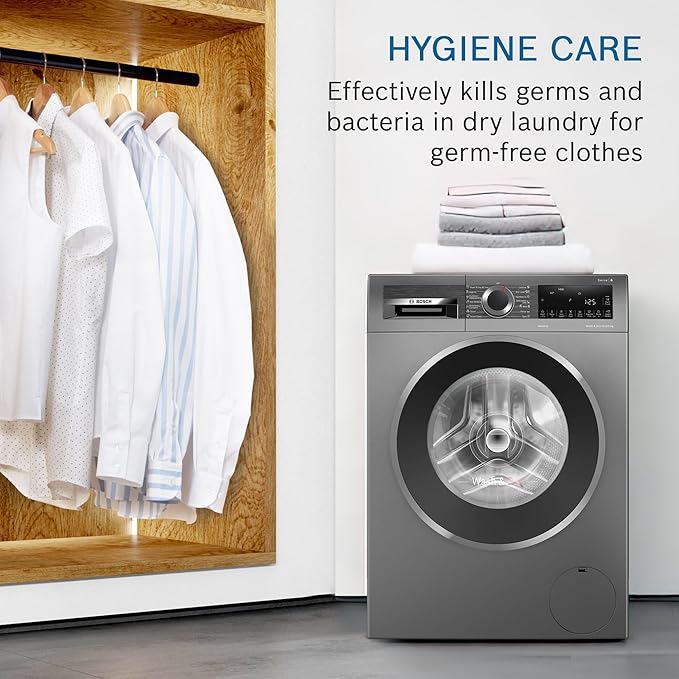 Bosch 10.5/6 KG Inverter Fully Automatic Front Load Washer Dryer with LED TOUCH DISPLAY (WNA2E4U1IN,Cast Iron Grey)