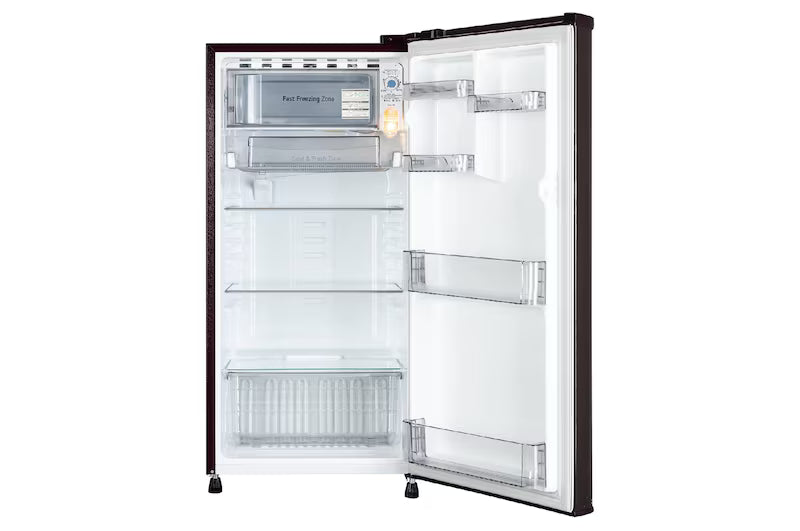 LG 185L Single Door Refrigerator | Smart Inverter, Base Stand Drawer, Blue/White | GL-D1935YOWB