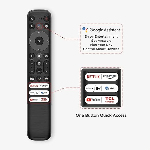 TCL 139 cm (55 inches) 4K Ultra HD Smart QLED Google TV 55C655 (Black)