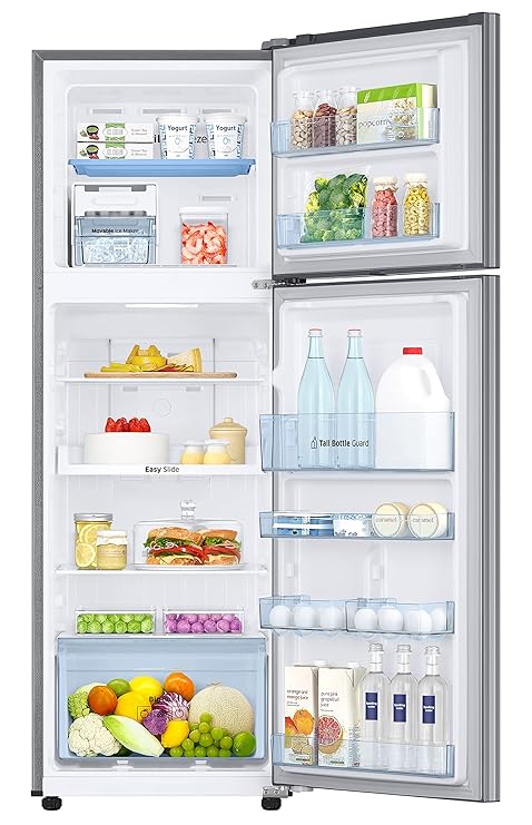 Samsung 256L 2 Star Inverter Frost-Free Convertible 3 In 1 Double Door Refrigerator Appliance (RT30C3732S8/HL,Elegant Inox 2023 Model)