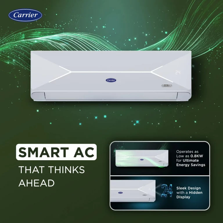 Carrier 19K XPERT LUMO FXI, 1.5 ton 3 Star Inverter Split Air Conditioner