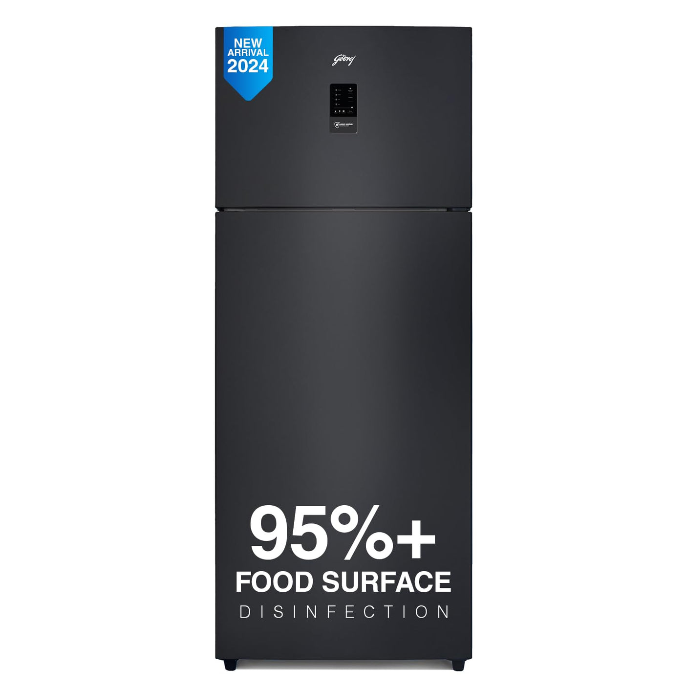 Godrej Eon Regalis 436 Litres 2 Star Frost Free Double Door Refrigerator with Nano Shield Technology (RT EONREGALIS 477B RCI MT BK, Matte Black)