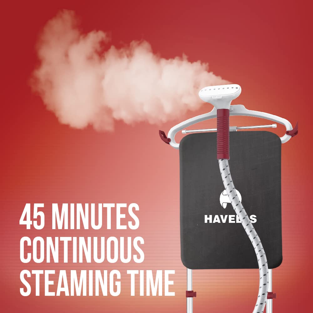 Havells Steamo 1800 Watt Garment Steamer (Red & White)