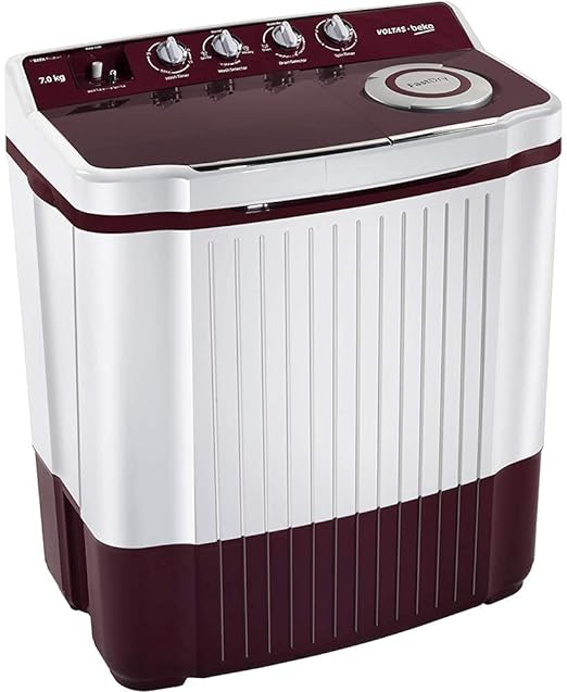 Voltas Beko 7 Kg Semi Automatic Machine WTT70DLIM (Burgundy)