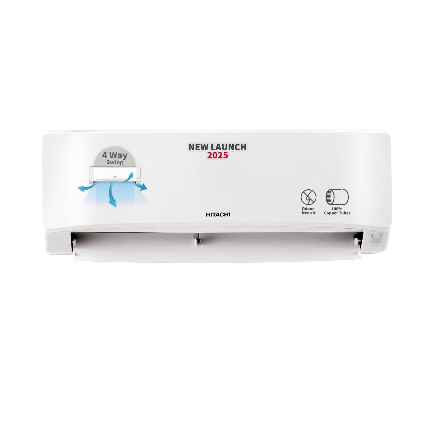 Hitachi 2 Ton 2 Star, 4-Way Swing, Long airthrow, Fixed Split AC (100% Copper, Dust Filter, 3200FL RAS.B222PCAIBA1, White)