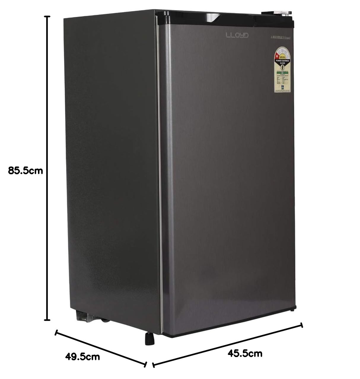 Havells-Lloyd 92 L 1 Star Direct-Cool Single Door Fridge (GLDC111RGMT1JC METALLIC GREY)