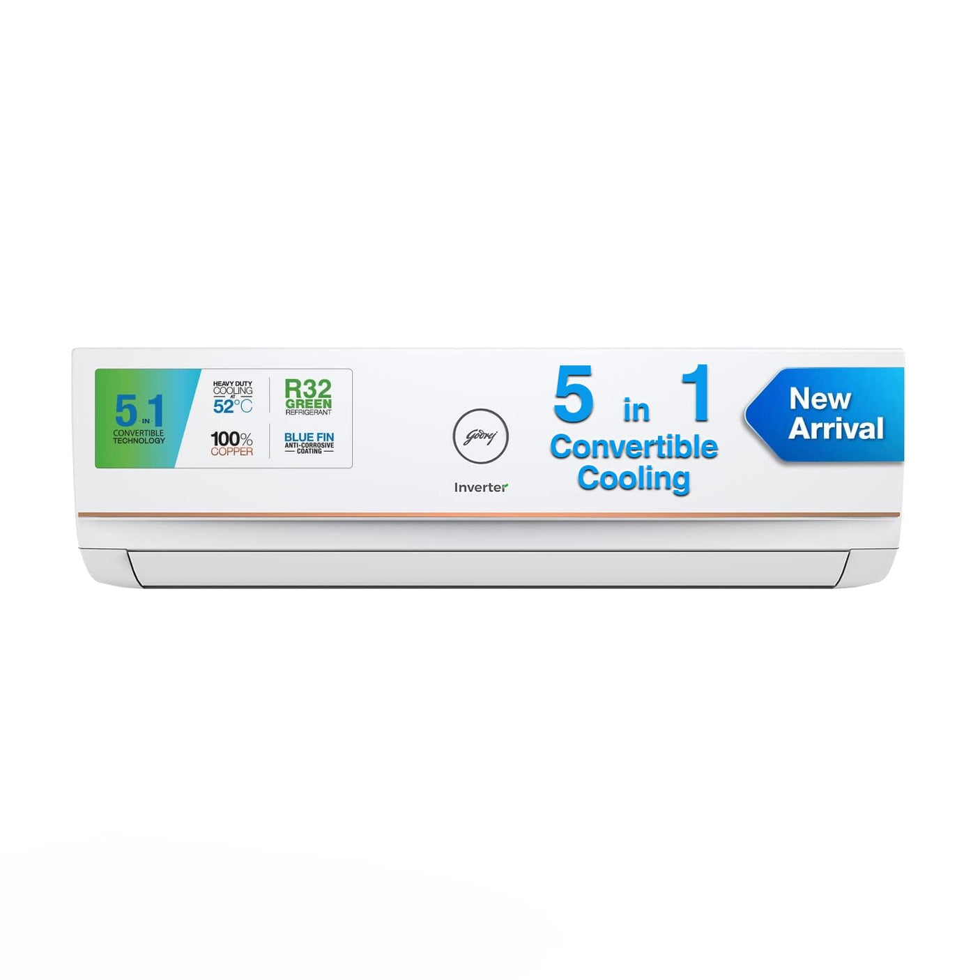Godrej 1.5 Ton 3 Star, Anti-Leak, 5 Years Comprehensive Warranty, Inverter Split AC (AC 1.5T SIC 18DTC3 GWA AL, White)