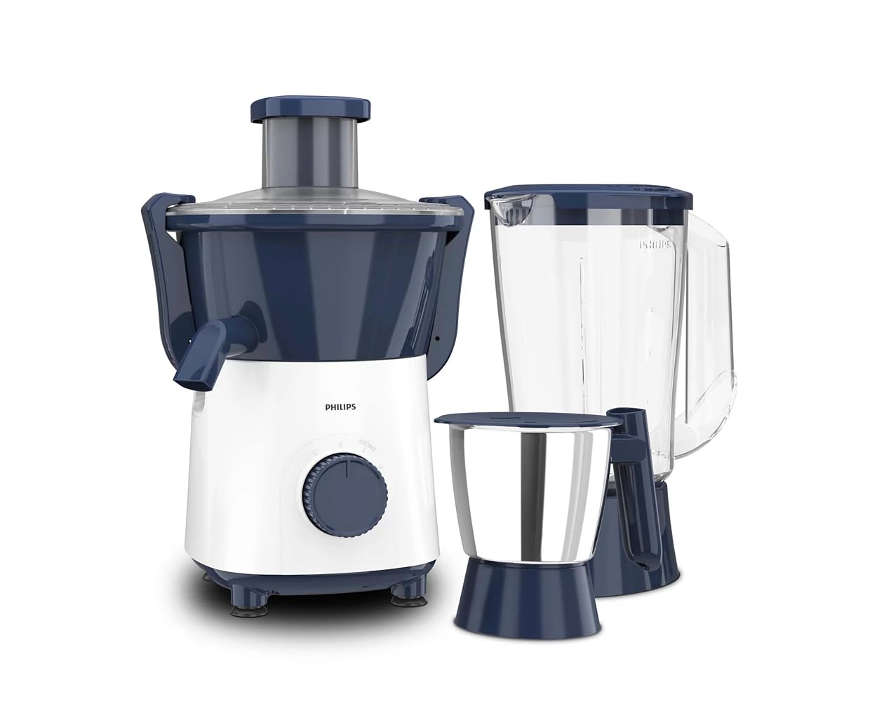 PHILIPS HL7567/03 Juicer Mixer Grinder, 500W, 2 Jars (Stainless Steel & Blender)