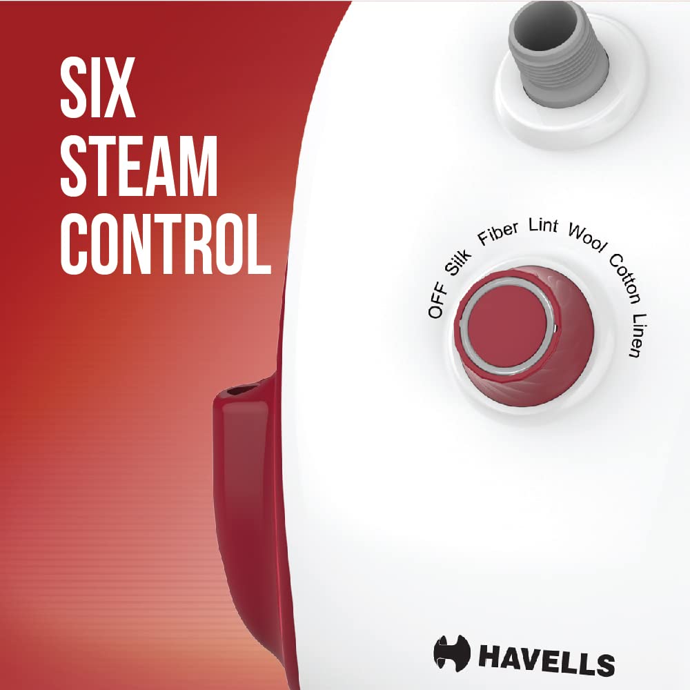 Havells Steamo 1800 Watt Garment Steamer (Red & White)