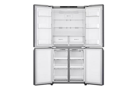 LG 530L, French Door with Smart Inverter Compressor, Side-By-Side Refrigerator, Smart Diagnosis™ with Shiny Steel Finish (‎GC-B22FTLVB)
