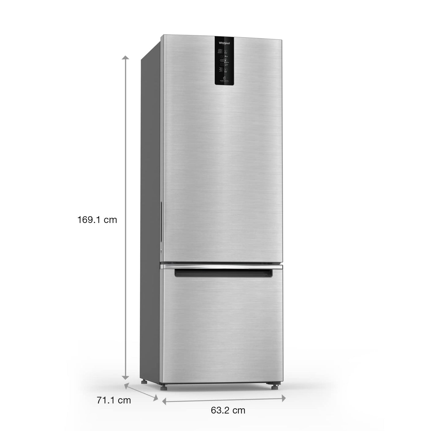 Whirlpool 285 L 2 Star Frost Free Inverter Double Door Refrigerator (IFPRO BM INV CNV 340 OMEGA STEEL (2S)-Z, 2023 Model)