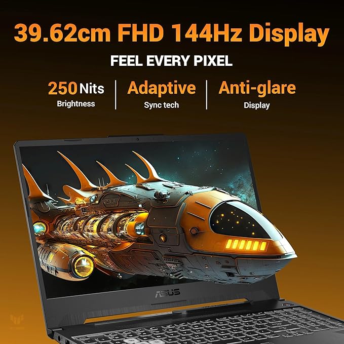 ASUS TUF A15 FA506NCQ Gaming Laptop (2026) | Ryzen 7 170, RTX 3050 4GB, 16GB RAM, 512GB SSD, 15.6” FHD Display, Win 11 + Office